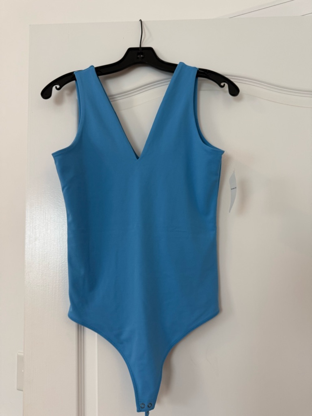 Abercrombie & Fitch V-Neck Sleeveless Blue Bodysuit